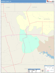 Borden County, TX Wall Map