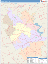 Bosque County, TX Wall Map