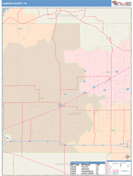 Carson County, TX Wall Map