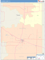 Childress County, TX Wall Map