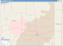 Collingsworth County, TX Wall Map