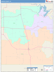 Concho County, TX Wall Map