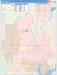 Cooke County, TX Wall Map