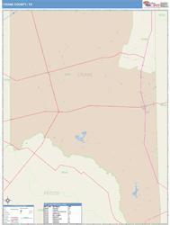 Crane County, TX Wall Map