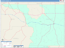 Crockett County, TX Wall Map