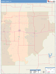 Crosby County, TX Wall Map