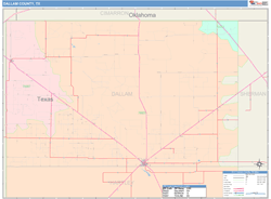 Dallam County, TX Wall Map