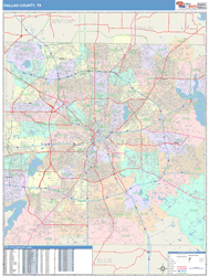 Dallas County, TX Wall Map