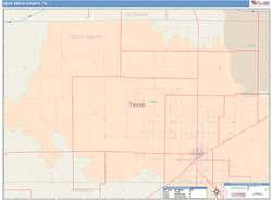 Deaf Smith County, TX Wall Map