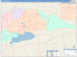 Delta County, TX Wall Map