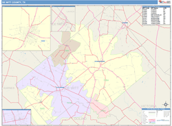 DeWitt County, TX Wall Map