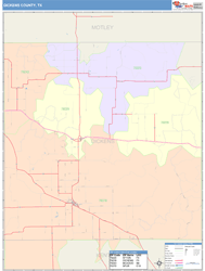 Dickens County, TX Wall Map