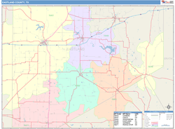 Eastland County, TX Wall Map