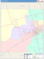 Ector County, TX Wall Map