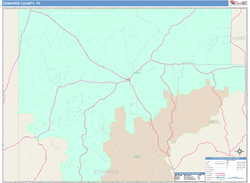 Edwards County, TX Wall Map