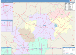 Fayette County, TX Wall Map