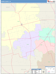 Fisher County, TX Wall Map