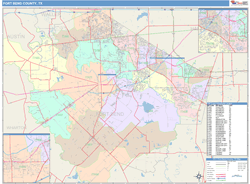 Fort Bend County, TX Wall Map