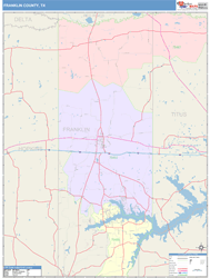 Franklin County, TX Wall Map