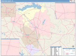 Freestone County, TX Wall Map