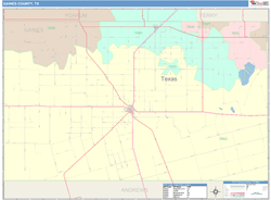 Gaines County, TX Wall Map