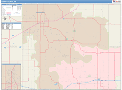 Gray County, TX Wall Map