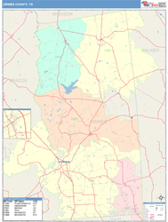 Grimes County, TX Wall Map