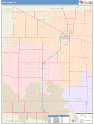 Hale County, TX Wall Map