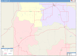 Hall County, TX Wall Map