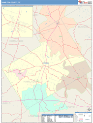 Hamilton County, TX Wall Map