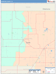 Hansford County, TX Wall Map