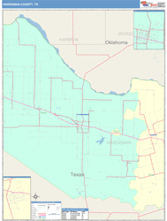 Hardeman County, TX Wall Map