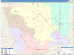 Hardin County, TX Wall Map