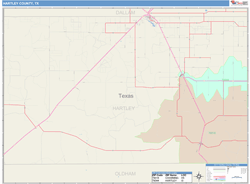 Hartley County, TX Wall Map