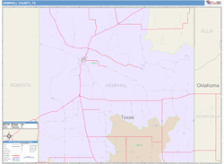 Hemphill County, TX Wall Map