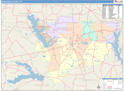 Henderson County, TX Wall Map