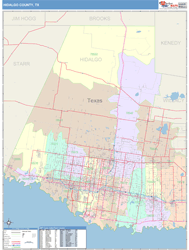 Hidalgo County, TX Wall Map