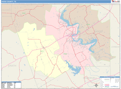 Hood County, TX Wall Map