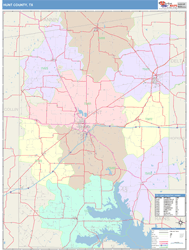 Hunt County, TX Wall Map