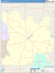 Jack County, TX Wall Map