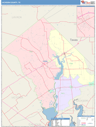 Jackson County, TX Wall Map