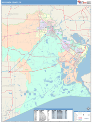 Jefferson County, TX Wall Map