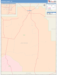 Jim Hogg County, TX Wall Map