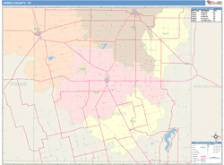 Jones County, TX Wall Map