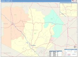 Kendall County, TX Wall Map