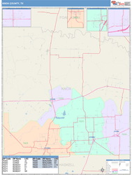 Knox County, TX Wall Map