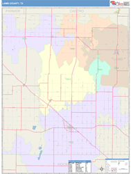 Lamb County, TX Wall Map