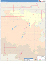 Lynn County, TX Wall Map