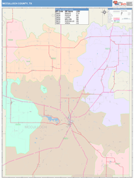 McCulloch County, TX Wall Map