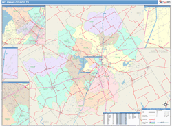 McLennan County, TX Wall Map